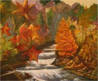 Autumn in the Ozarks 30 X 30 Oil on Canvas