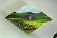 45 X 65 oil on canvas, representing barns of Arkansas